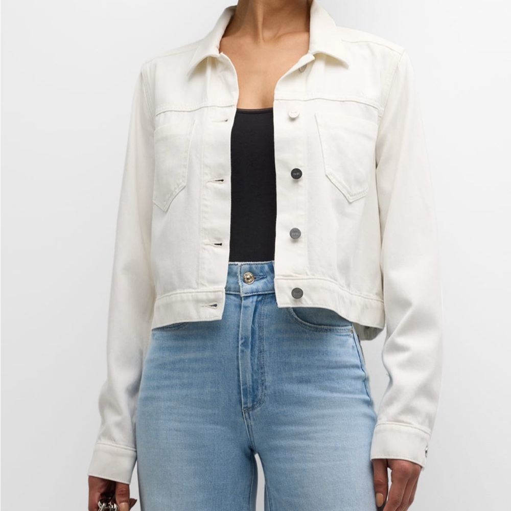 Paige Vivienne Puff-Sleeve
Denim Jacket